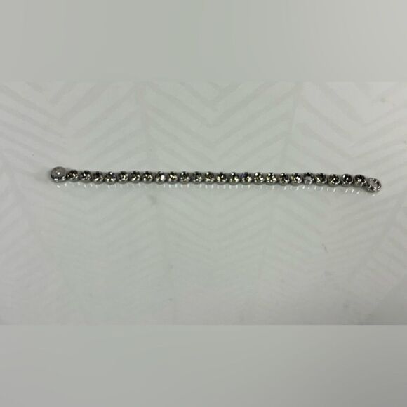 Michael Kors Silvertone Smokey Crystal Tennis Bracelet Park Ave Glam Collection - Picture 4 of 8